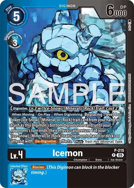 Digimon TCG Card P-215_P2 Icemon