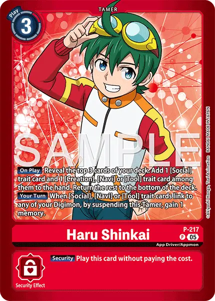 Digimon TCG Card P-217_P2 Haru Shinkai