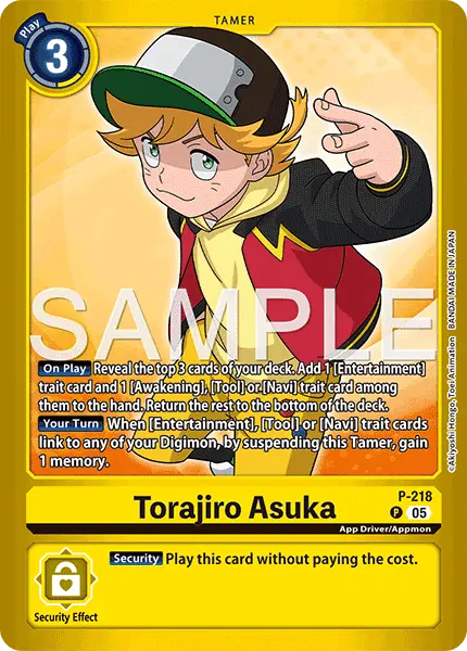 Digimon TCG Card P-218_P2 Torajiro Asuka