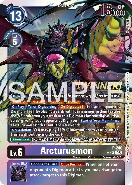 Digimon TCG Card 'P-240_P1' 'Arcturusmon'