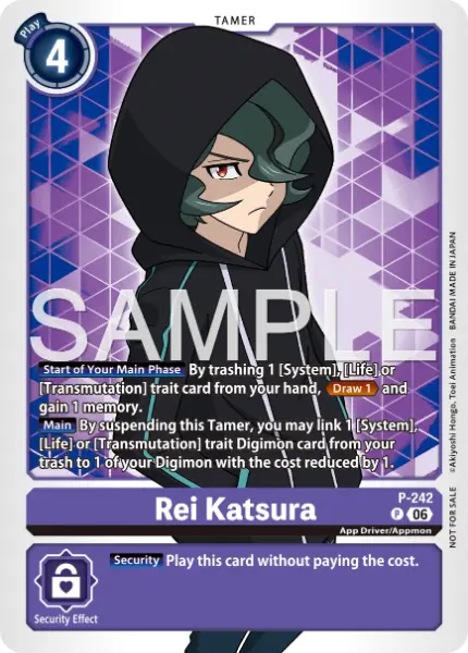 Digimon TCG Card 'P-242' 'Rei Katsura'