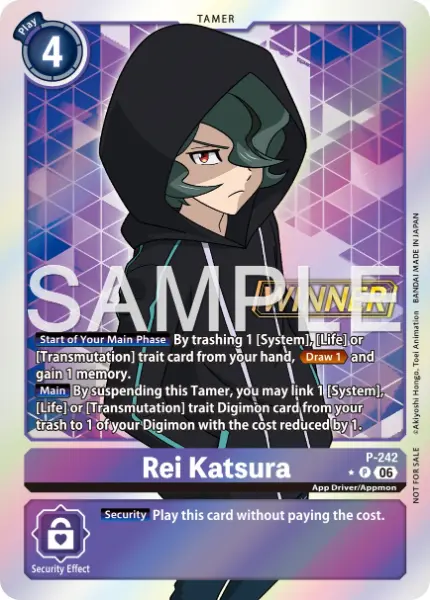Digimon TCG Card 'P-242_P1' 'Rei Katsura'