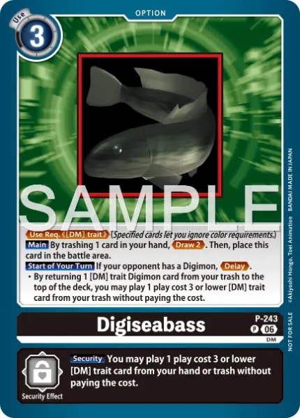 Digimon TCG Card 'P-243' 'Digiseabass'