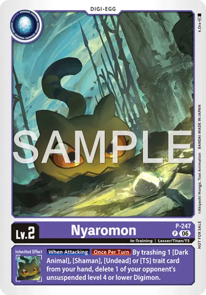 Digimon TCG Card P-247 Nyaromon