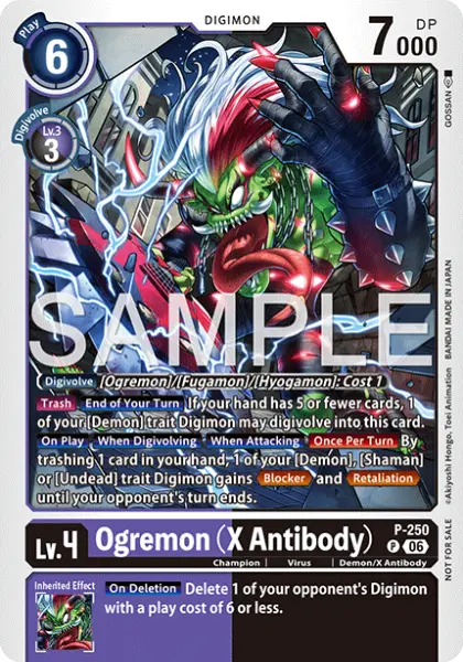 Digimon TCG Card P-250 Ogremon (X Antibody)