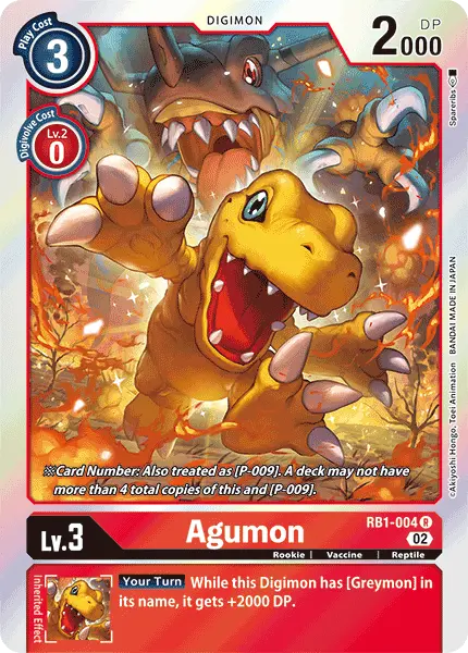 Digimon TCG Card RB1-004 Agumon