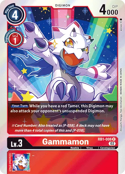 Digimon TCG Card RB1-006 Gammamon
