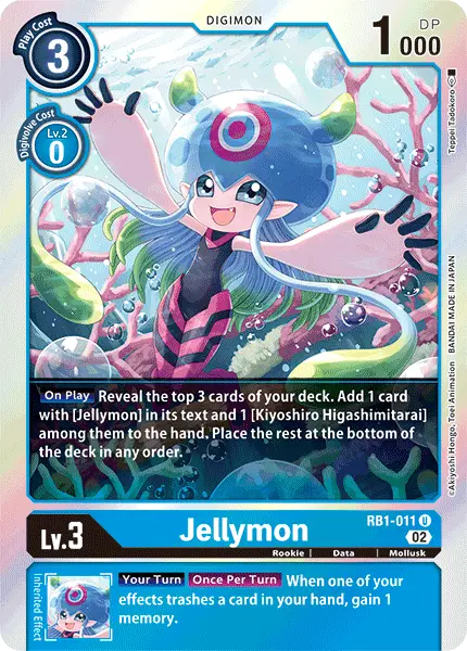 Digimon TCG Card RB1-011 Jellymon