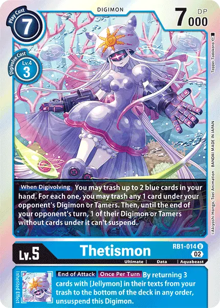 Digimon TCG Card RB1-014 Thetismon