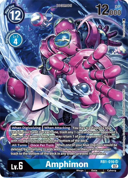 Digimon TCG Card 'RB1-016_P1' 'Amphimon'