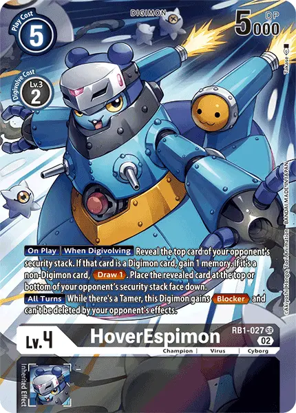 Digimon TCG Card RB1-027_P1 HoverEspimon