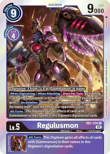 Digimon TCG Card RB1-030 Regulusmon