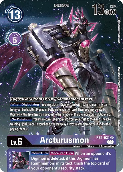 Digimon TCG Card RB1-031_P1 Arcturusmon