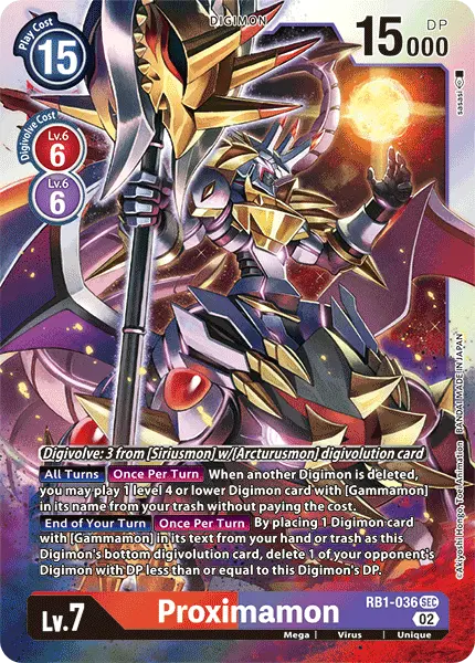 Digimon TCG Card RB1-036 Proximamon