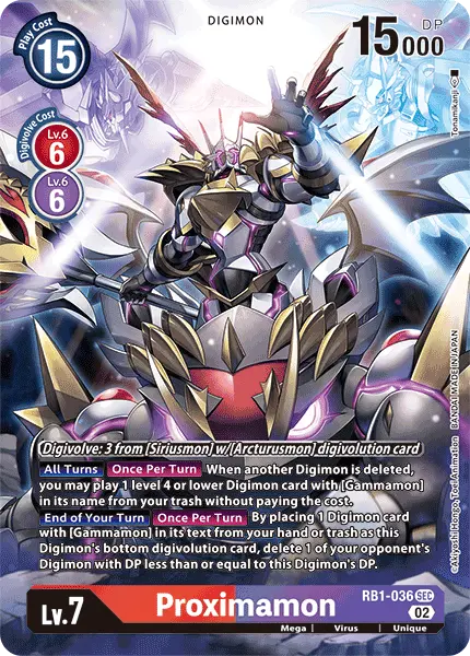 Digimon TCG Card 'RB1-036_P1' 'Proximamon'