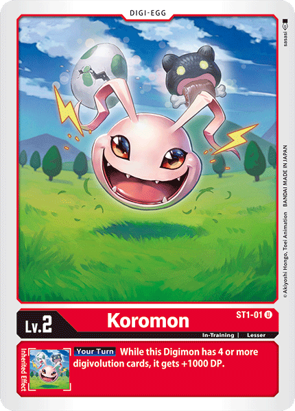 Digimon TCG Card ST1-01 Koromon