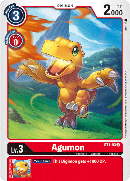 Digimon TCG Card ST1-03 Agumon