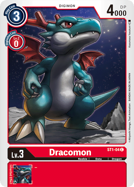 Digimon TCG Card 'ST1-004' 'Dracomon'