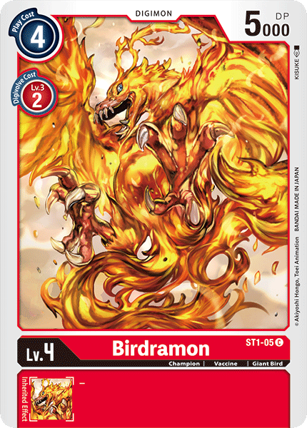 Digimon TCG Card ST1-05 Birdramon