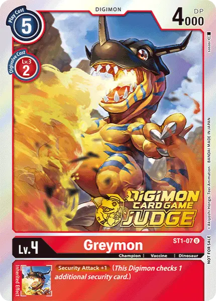 Digimon TCG Card 'ST1-007_P2' 'Greymon'