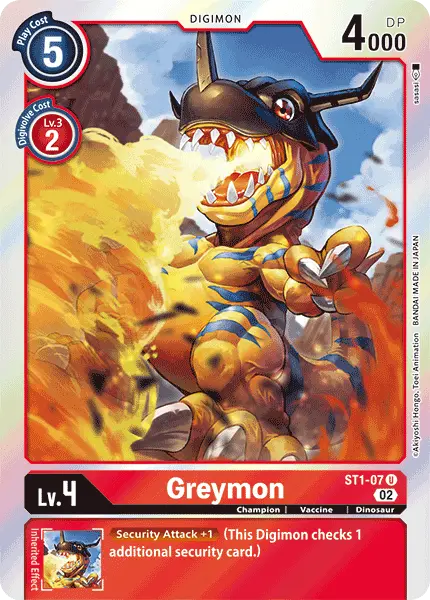 Digimon TCG Card 'ST1-007_P5' 'Greymon'