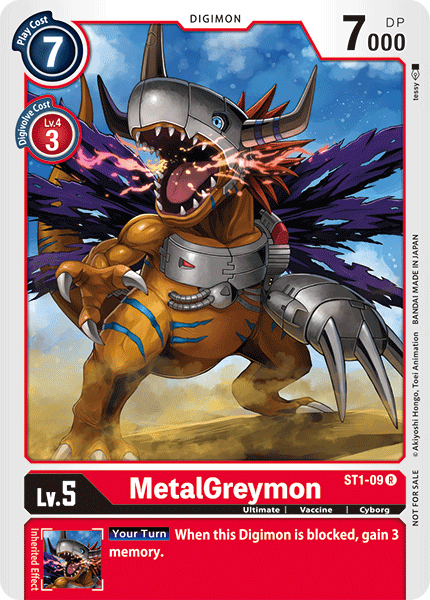 Digimon TCG Card 'ST1-009_P1' 'Metal Greymon'