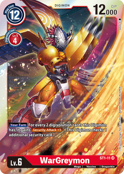 Digimon TCG Card ST1-11 WarGreymon