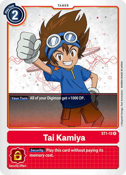 Digimon TCG Card ST1-12 Tai Kamiya
