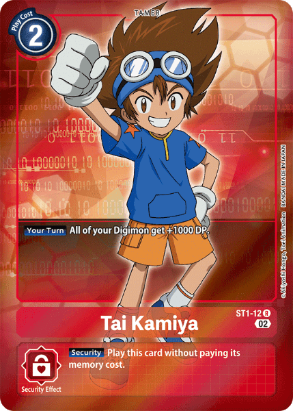 Digimon TCG Card ST1-12_P1 Tai Kamiya
