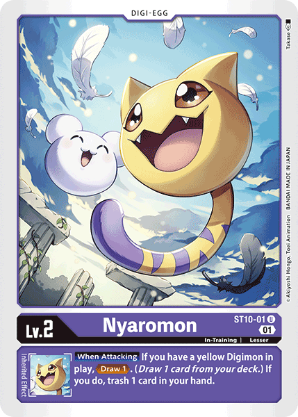 Digimon TCG Card 'ST10-001' 'Nyaromon'