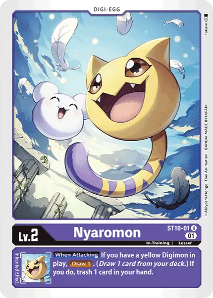 Digimon TCG Card 'ST10-001' 'Nyaromon'