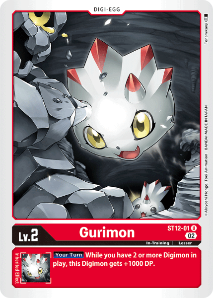 Digimon TCG Card 'ST12-001' 'Gurimon'