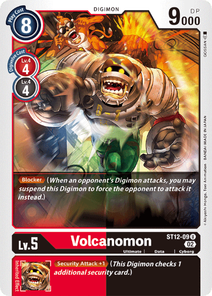 Digimon TCG Card ST12-09 Volcanomon