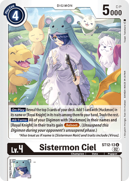 Digimon TCG Card ST12-13 Sistermon Ciel