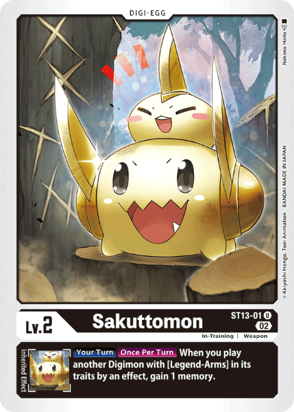 Digimon TCG Card 'ST13-001' 'Sakuttomon'