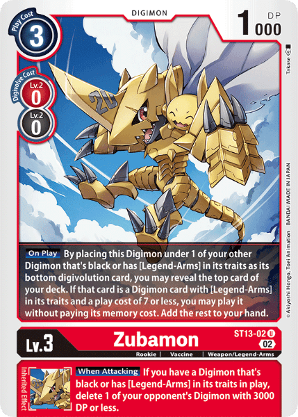 Digimon TCG Card ST13-02 Zubamon