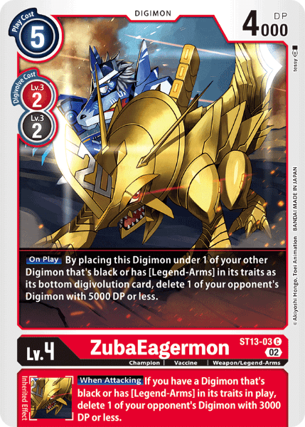 Digimon TCG Card 'ST13-003' 'ZubaEagermon'