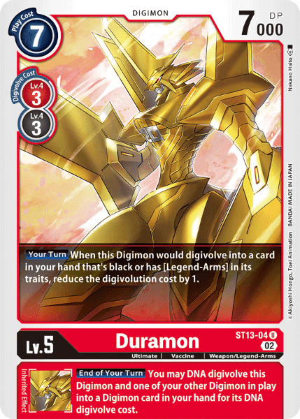 Digimon TCG Card ST13-04 Duramon