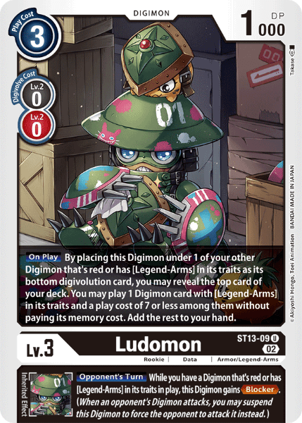 Digimon TCG Card 'ST13-009' 'Ludomon'