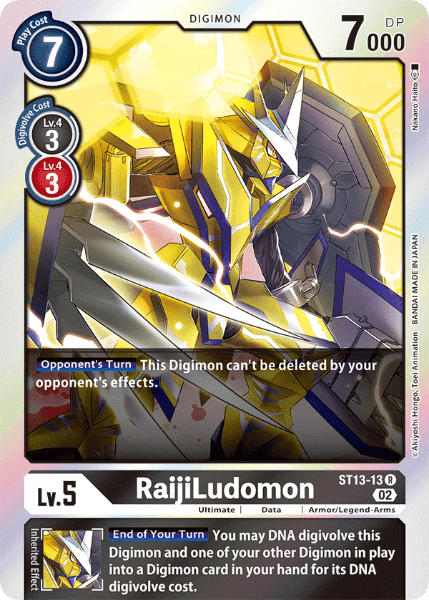Digimon TCG Card ST13-13 RaijiLudomon
