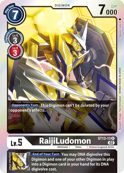 Digimon TCG Card 'ST13-013' 'RaijiLudomon'