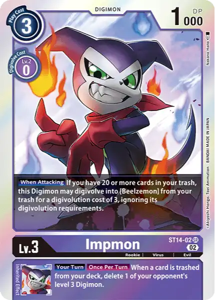 Digimon TCG Card ST14-02 Impmon