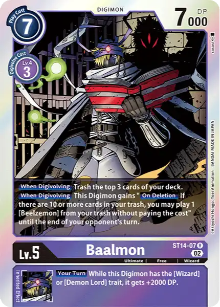 Digimon TCG Card ST14-07 Baalmon