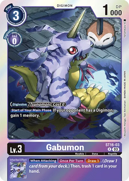 Digimon TCG Card ST16-03 Gabumon