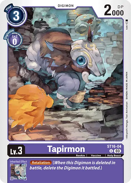 Digimon TCG Card 'ST16-004' 'Tapirmon'