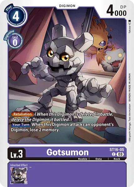 Digimon TCG Card ST16-05 Gotsumon