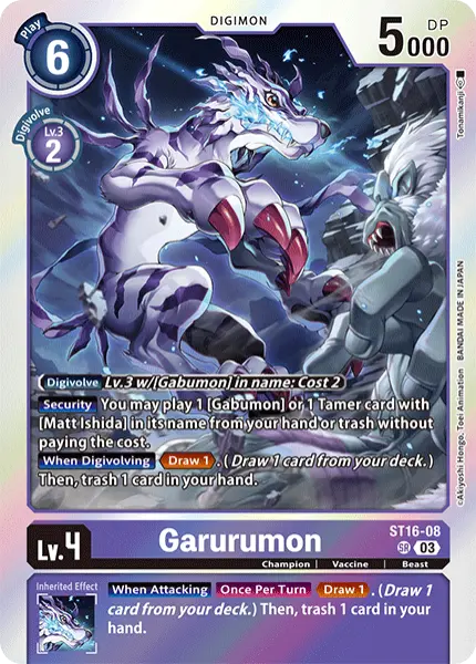 Digimon TCG Card 'ST16-008' 'Garurumon'