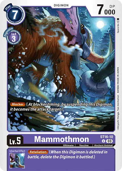 Digimon TCG Card ST16-10 Mammothmon