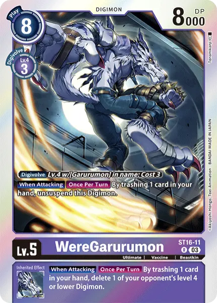 Digimon TCG Card ST16-11 WereGarurumon
