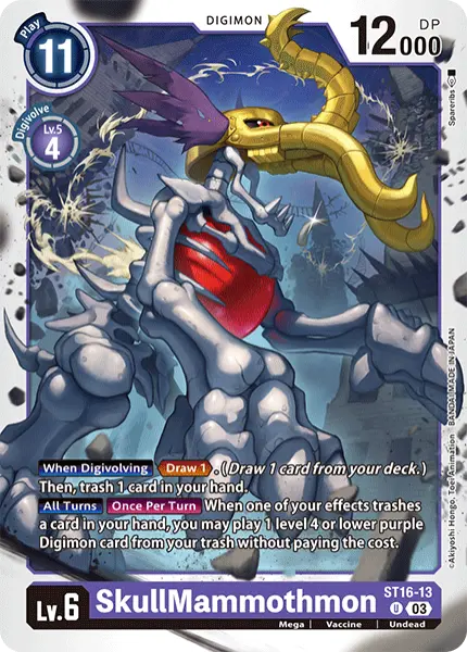Digimon TCG Card ST16-13 SkullMammothmon